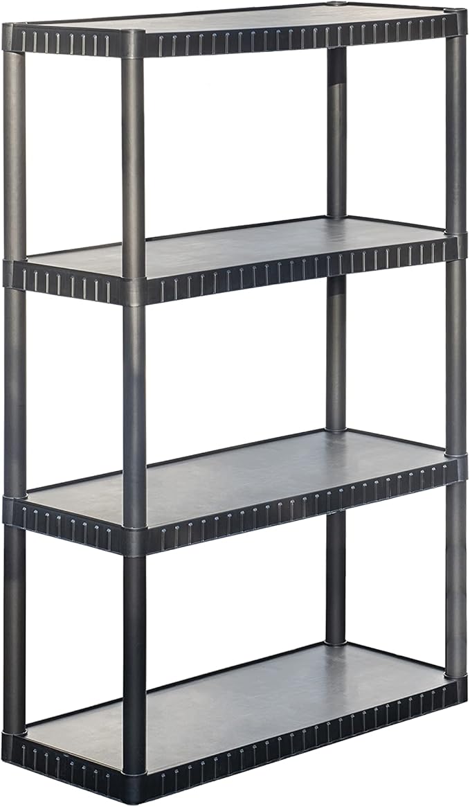BLACK+DECKER 4-Tier Medium Duty Solid Storage Shelf