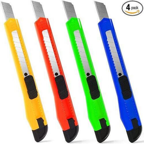 Compact Utility Box Cutters (4-Pack)
