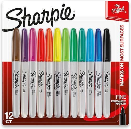 SHARPIE Permanent Markers, Quick Drying And Fade Resistant, 12 Count