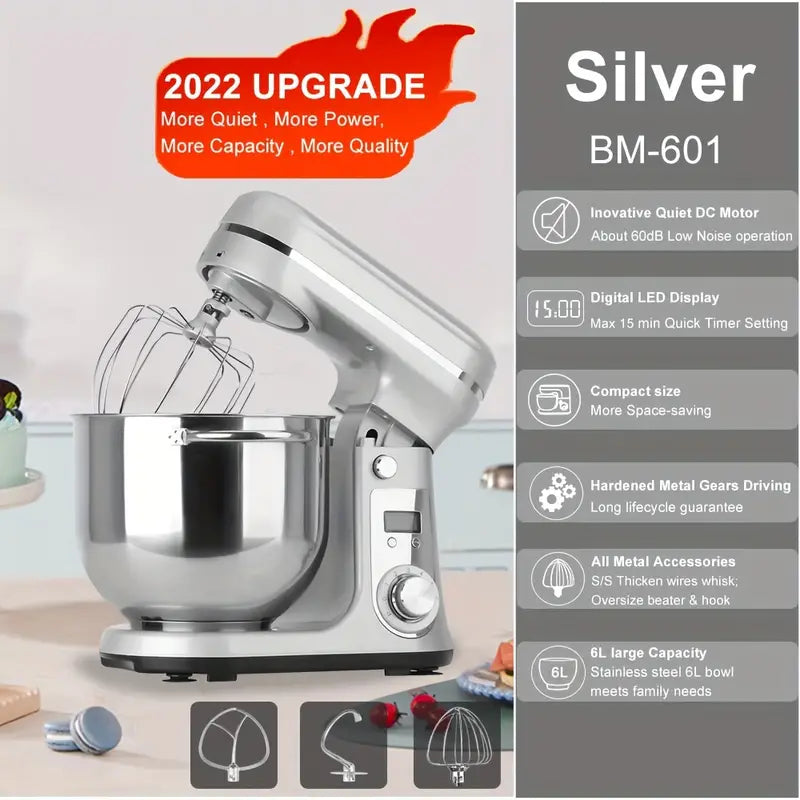 BioloMix 1.59gal Stand Mixer Stainless Steel Bowl