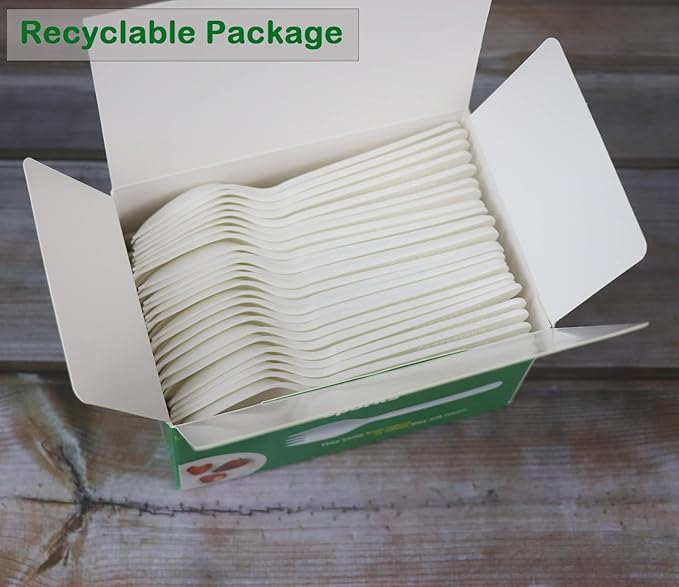 100 Count 5.5" Disposable Cutlery Spork (Spoon Fork)