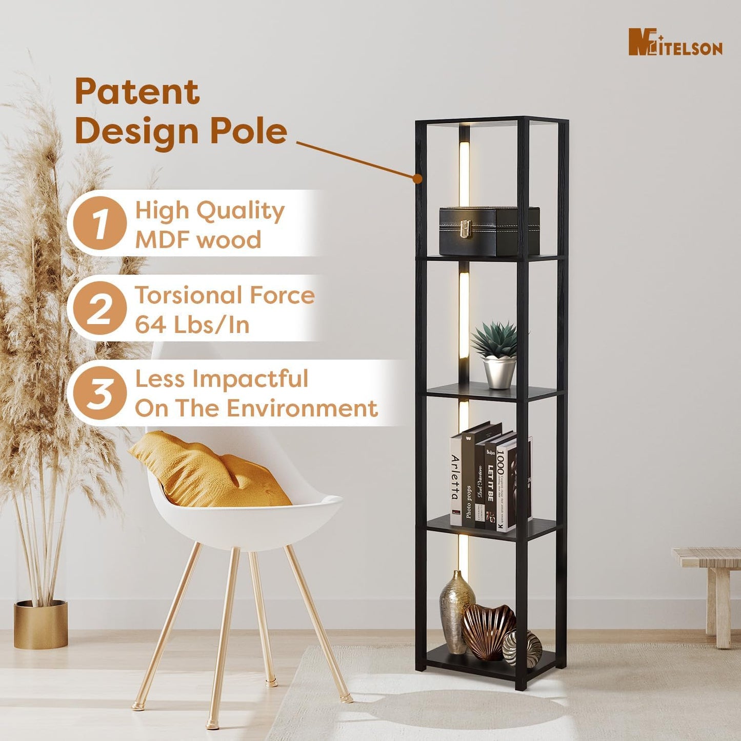 Display Shelf with Dimmable Lights