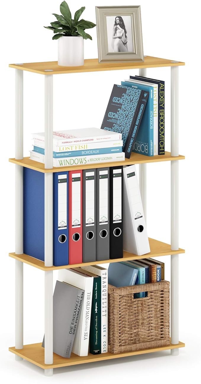 Furinno Turn-N-Tube 4-Tier Multipurpose Shelf Display Rack