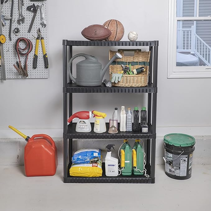BLACK+DECKER 4-Tier Medium Duty Solid Storage Shelf