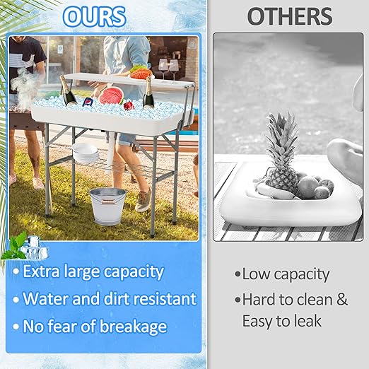 Folding Ice Cooler Table