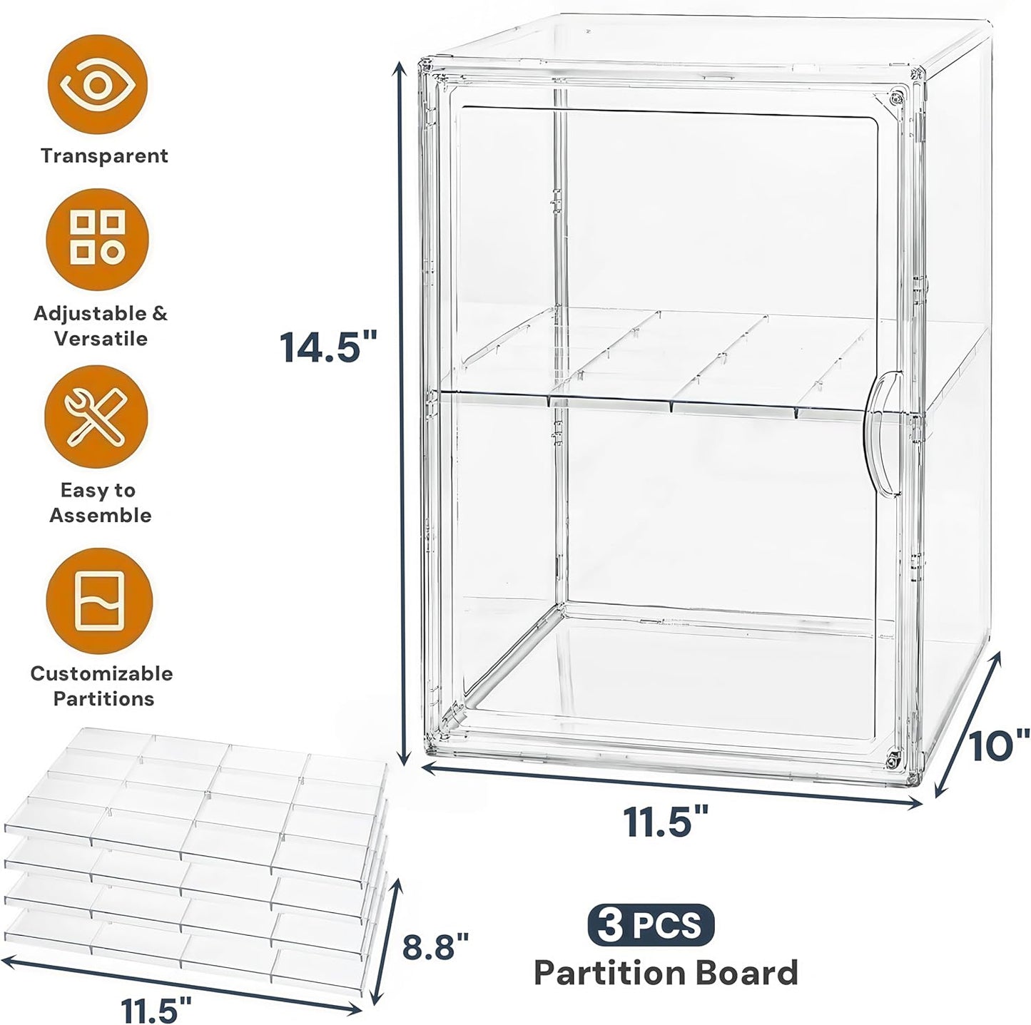 Clear Bread Box, 4 Tier Bakery Display Case