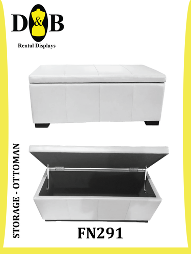 Storage-Ottoman (White) (FN291)